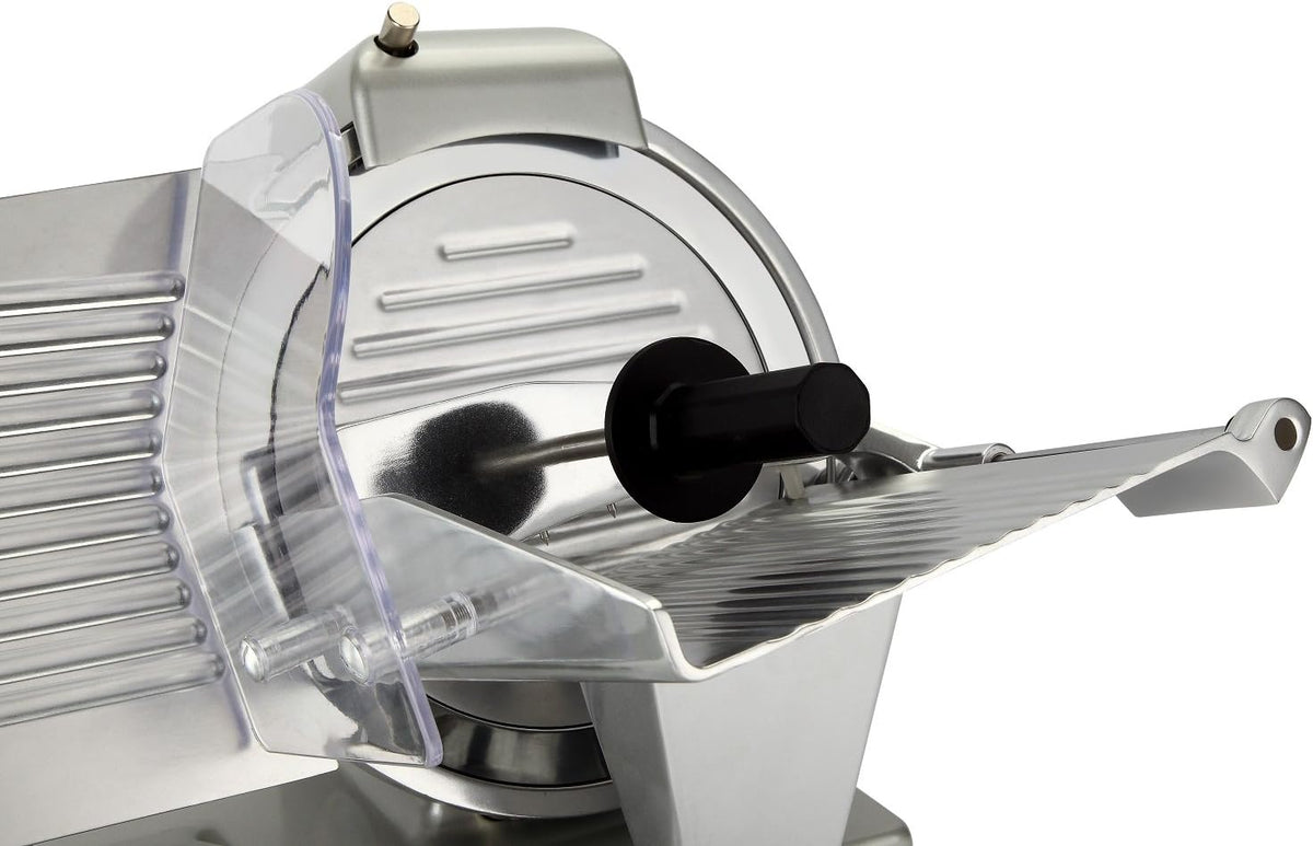 10" Premium Chromium-plated Steel Blade Electric Deli Meat Cheese Food Slicer Commercial and for Home use 240W BESWOOD250