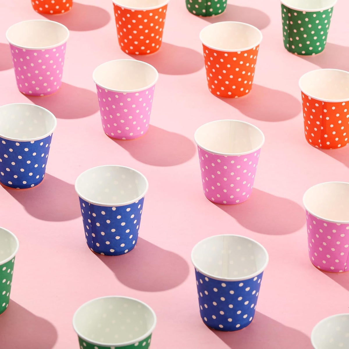 1000 Pack 5oz Paper Cups, Multicolor Paper Disposable Cups, Small Mouthwash Cups, Cold Beverage Drinking Cup for Party, Travel and Event (Dots)