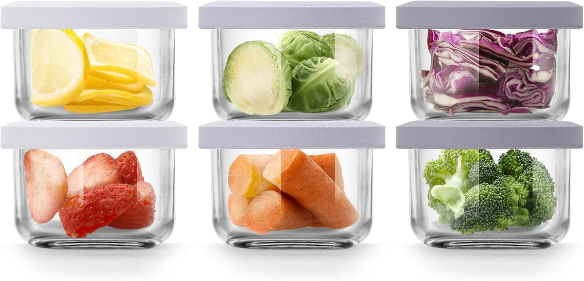 Comotomo 'Smart Vent' Food Container, Gray Set of 6