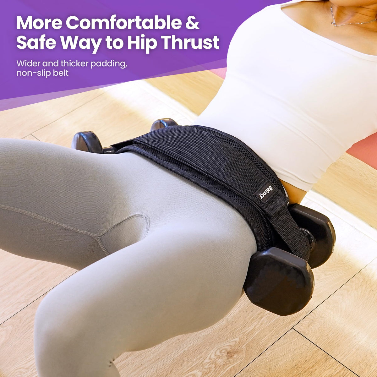 Hip Thrust Belt, Balency Hip Thrust Belt for Dumbbells Heavy