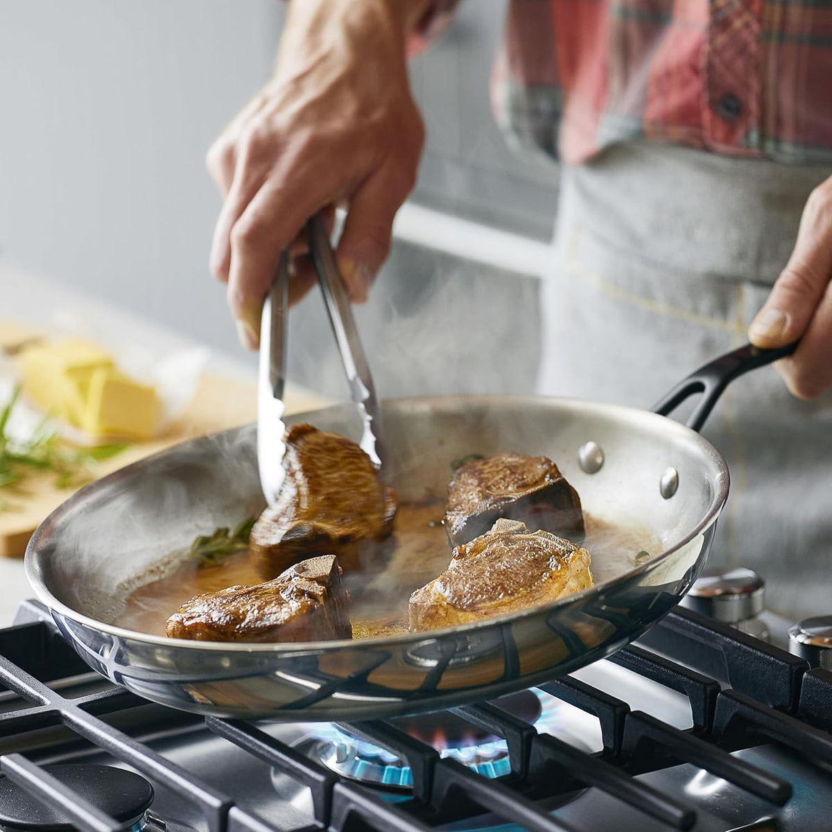 KitchenAid Stainless Steel and Nonstick Induction Frying Pans/Skillet Set