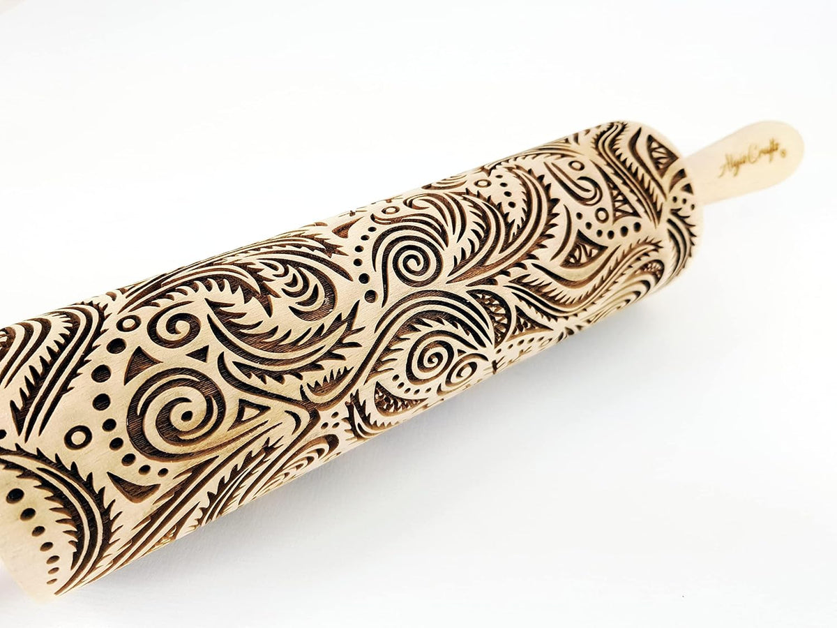 FROST Embossing rolling pin for Christmas cookies, gingerbread, shortbread by Algis Crafts