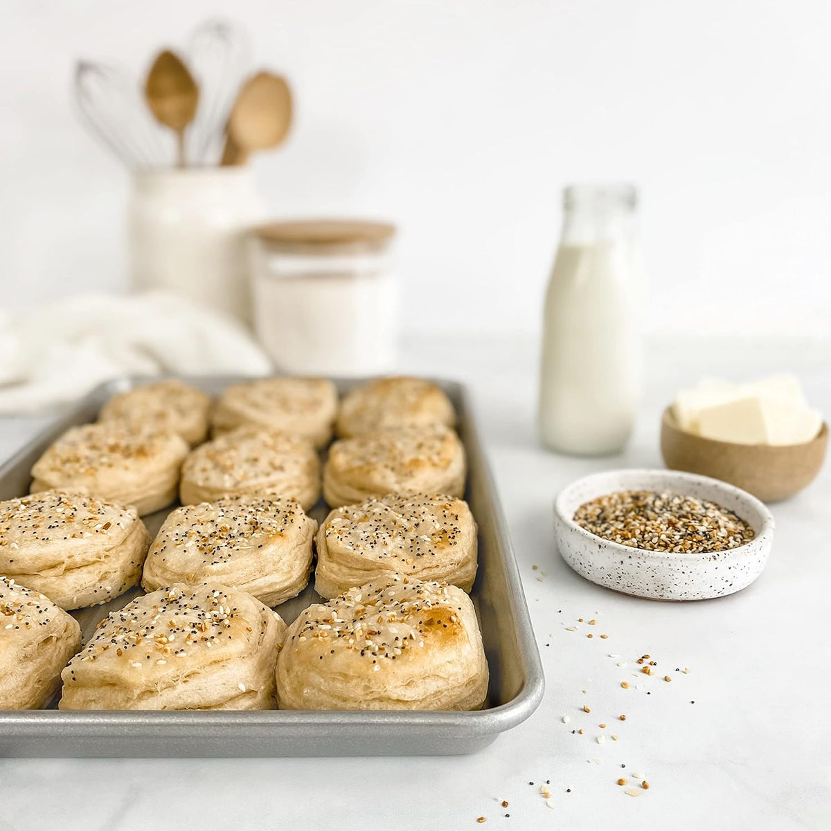 USA Pan Bakeware Nonstick Jelly Roll Baking Sheet Pan, Aluminized Steel (Pack of 6)