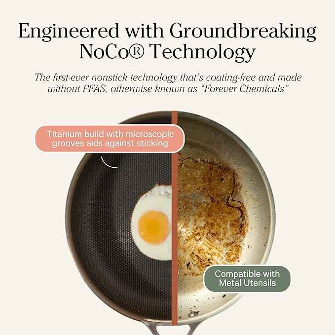 Our Place Titanium Pro Cookware Duo – Always Pan & Perfect Pot with Nonstick No-Coating Technology | Tri-Ply Titanium & Stainless Steel | Safe for Oven, Induction & All Cooktops up to 1000°F | Chrome