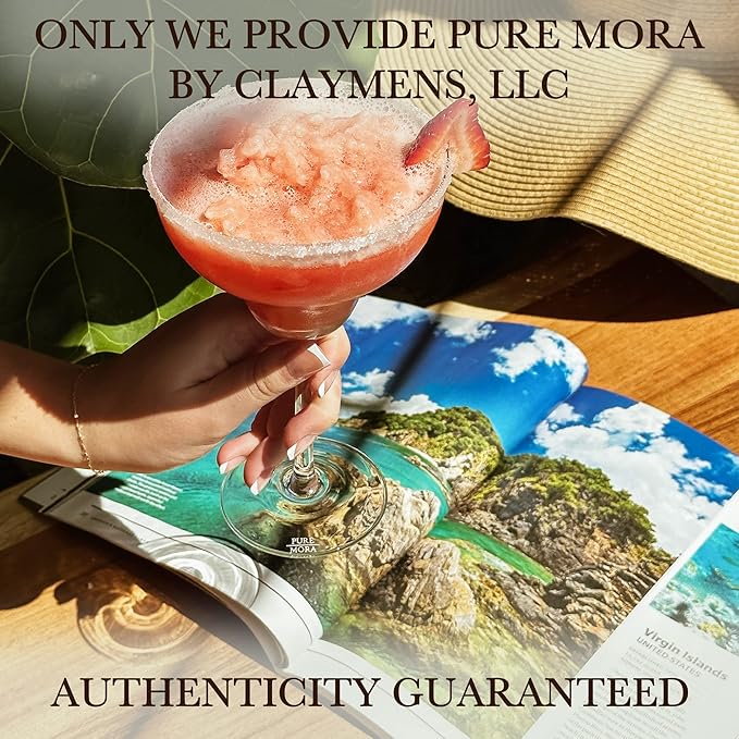 MORA PURE Margarita Glasses Set of 4, 12 oz Modern Bar Glass for Martini, Frozen Daiquiri, Tropical Summer Parties - Classic Coupe Cocktail Drinkware, Great Gift for Mixologists, Hand Blown Crystal