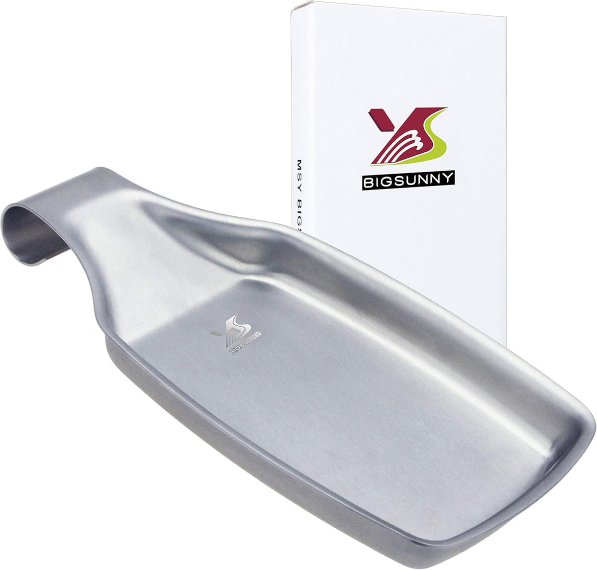 MSY BIGSUNNY Stainless Steel 304 Spoon Rests for Kitchen, Oversized, Long Lasting Brushed