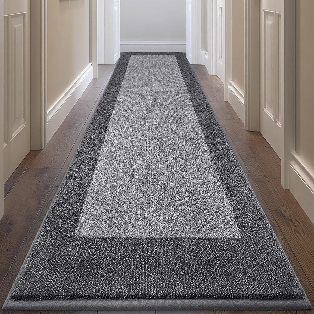 Machine Washable Runner Rug 32" x 120", Non Slip Kitchen Mat for Floor, Absorbent Entryway Rug for Kitchen, Bedroom, Living Room, Hallway, Door (Roll Packing)