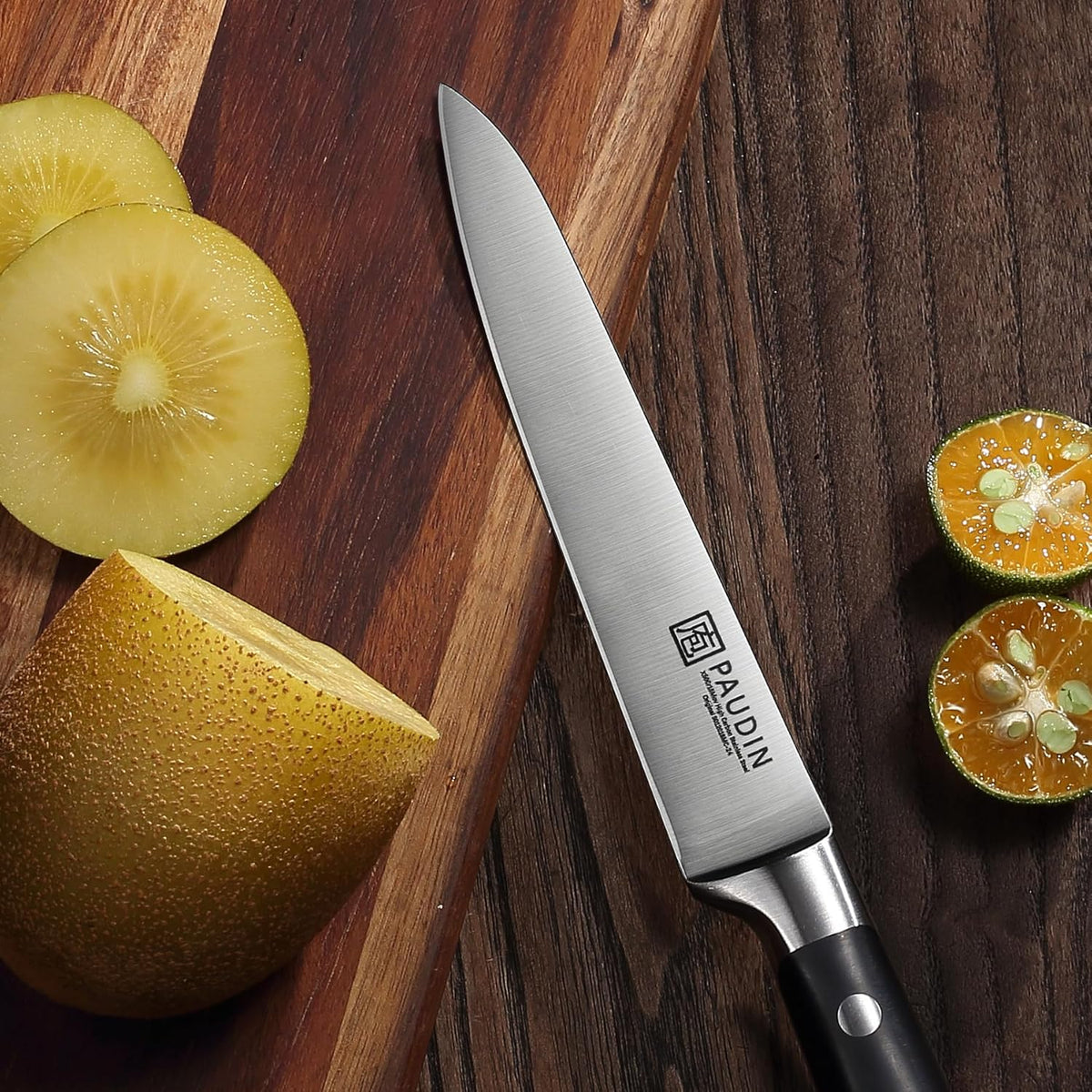 PAUDIN Utility Knife, Switzer Chefs Knife 5 Inch, Ultra Sharp High Carbon Stainless Steel Paring Knife, Multipurpose Kitchen Knife for Fruit and Vegetable Cutting with ABS Handle, Premium Gift Box