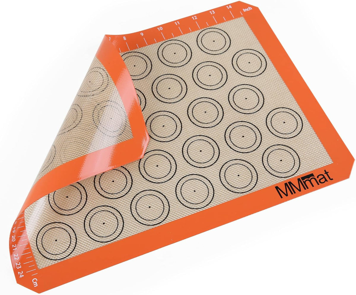 Silicone Baking Mat - Best German Silicone - Non Slip Silicone Baking Sheet, Non Stick Reusable Silicone Mats For Baking, Oven Liner, Counter Mat, 2 Half Sheets Macaron Baking Mats