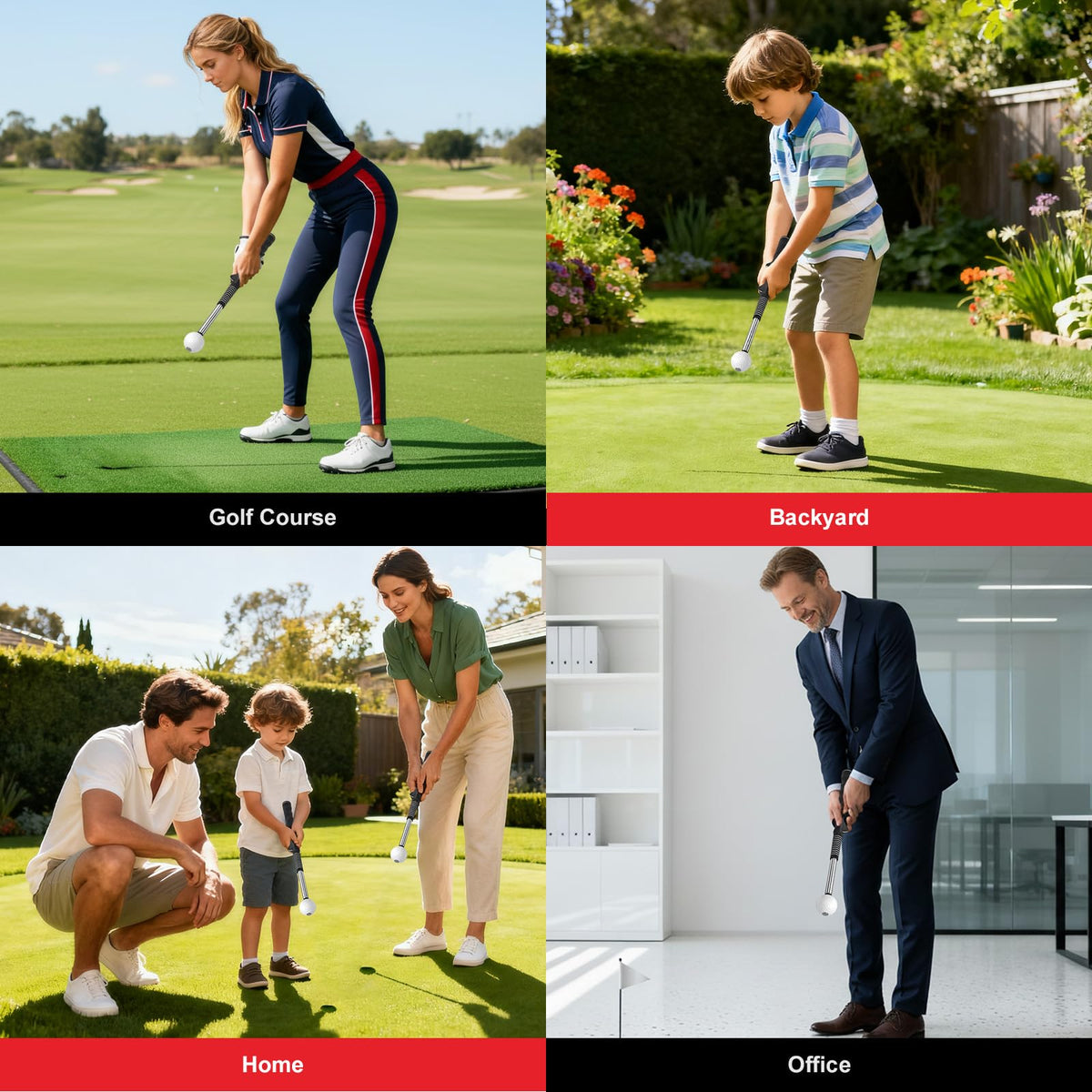 VYYOKMU Tempo Stick Golf for Right Hand, Retractable Golf Swing Trainer