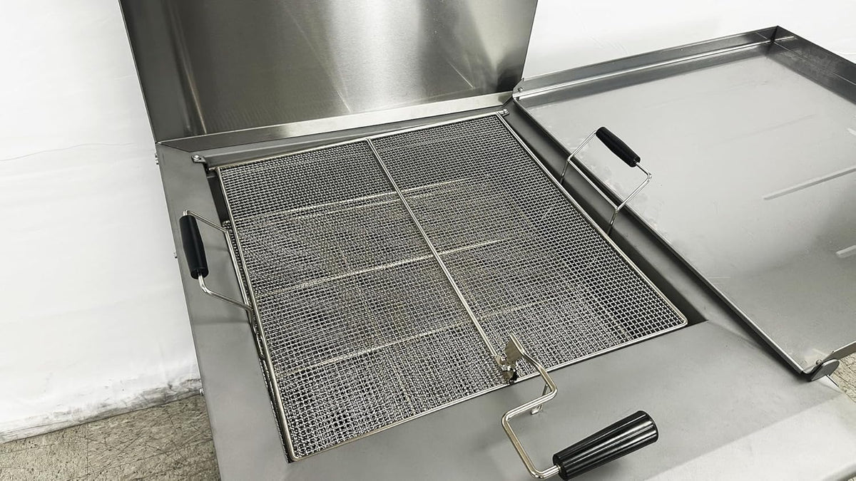 Commercial Gas Donut Fryer, 170lb Capacity, 4-Tube Burner, Stainless Steel, ETL Certified, 41.3 x 56.8 inch GF-24P