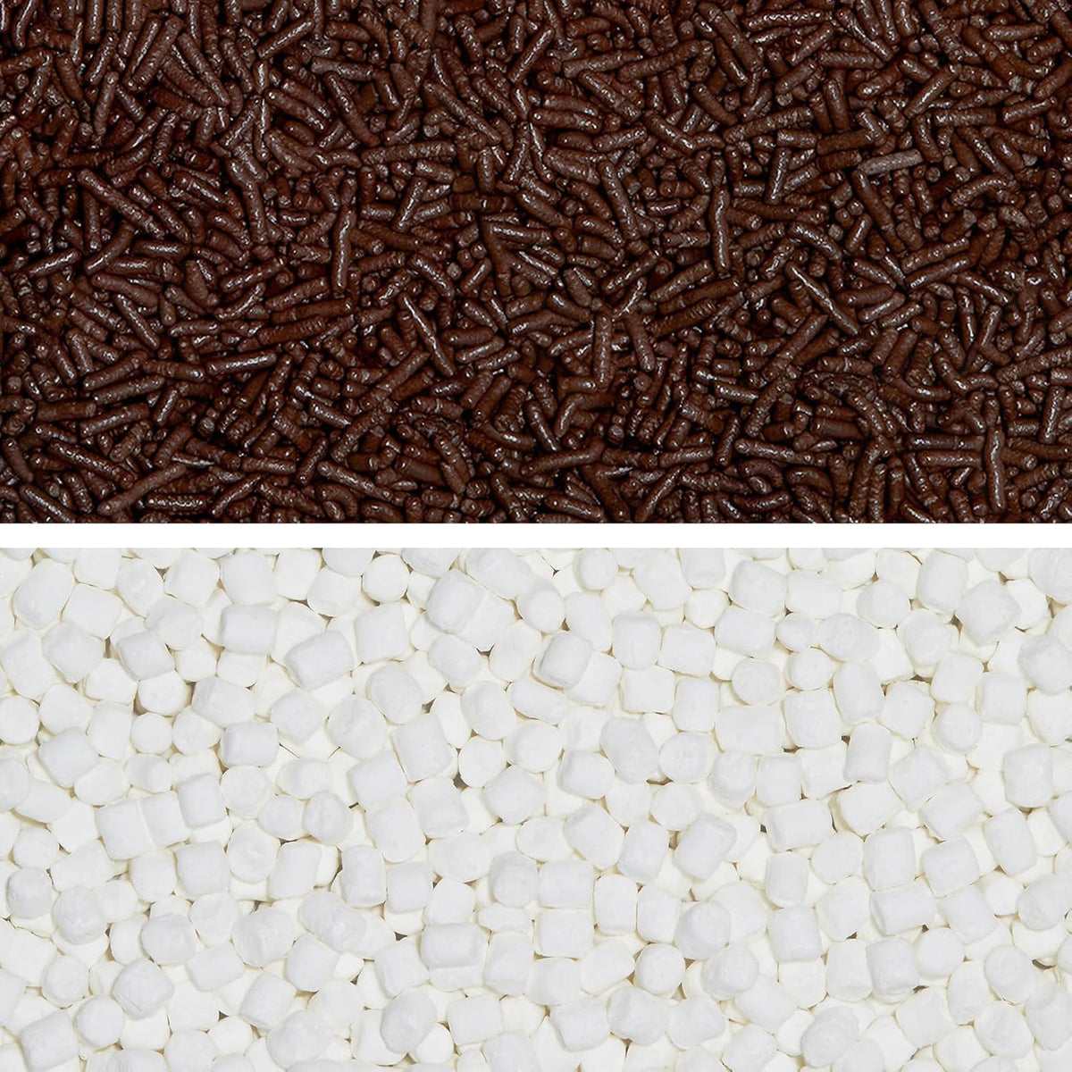 Fancy Sprinkles Limited Edition Fall Season Gimme S'more Sprinkle Set featuring Chololate Jimmies and Mini Marshmallows For Dessert Decorating, Smores and Hot Chocolate (0.50c)