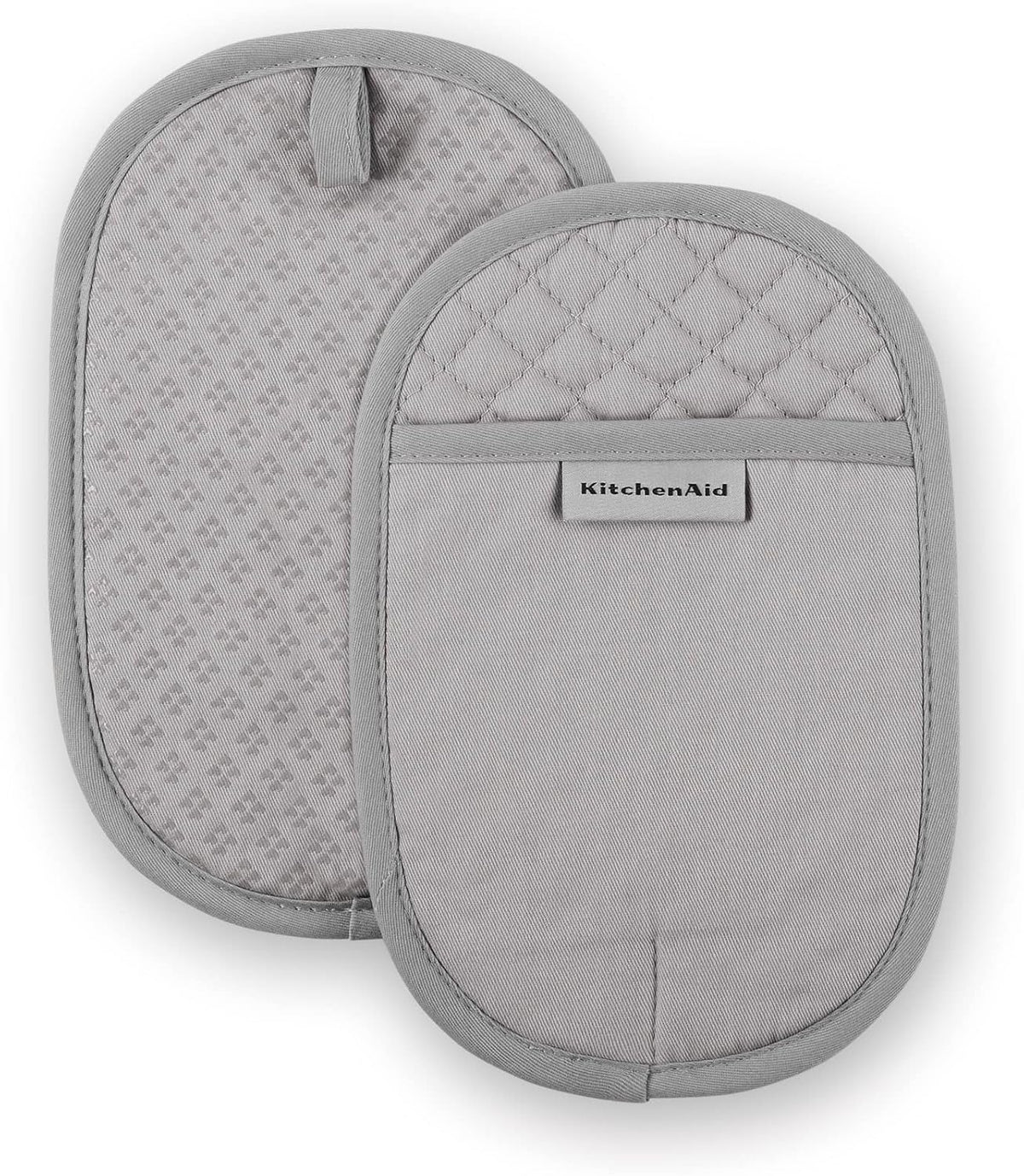 KitchenAid Asteroid Pot Holder 2-Pack Set, Grey, 6.5"x10"