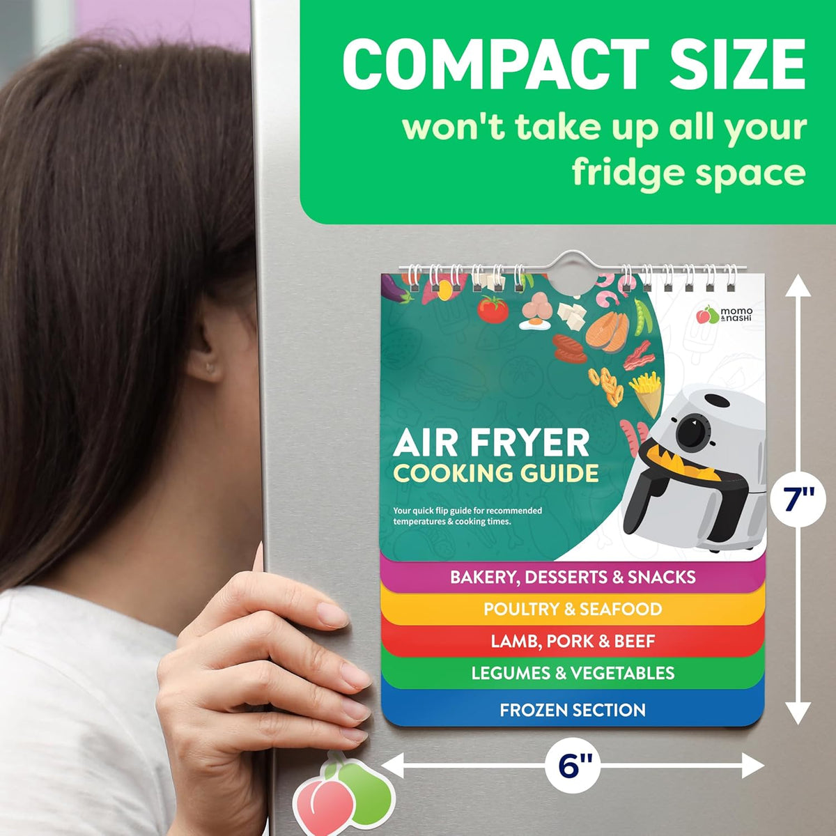 Air Fryer Cheat Sheet Magnets Cooking Guide Booklet - Air Fryer Cookbooks - Air Fryer Liners - Air Fryers Kitchen Gifts Gadgets 2025 - Air Fryer Accessories - Air Fryer Cooking Guide