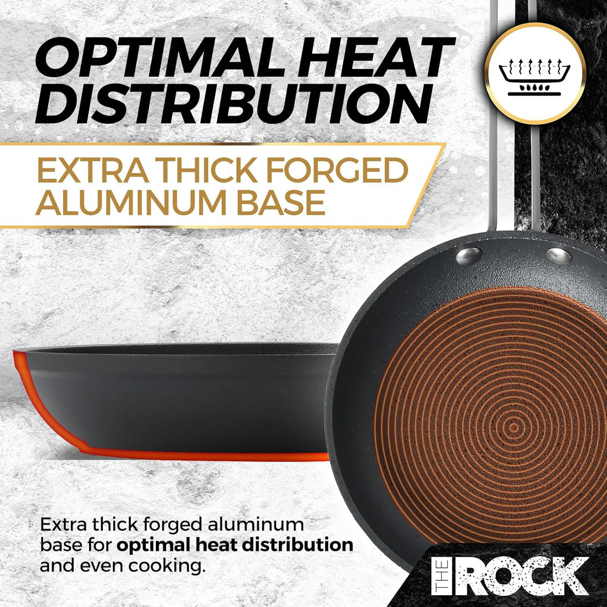 THE ROCK Single Serve Nonstick Pots and Pans Set, 4pc Portion Control Cookware Set with Rock.Tec, Scratch/Stain/Crack Proof, Oven & Dishwasher Safe, Perfect for Dorm, Camping & Small Kitchens, Black