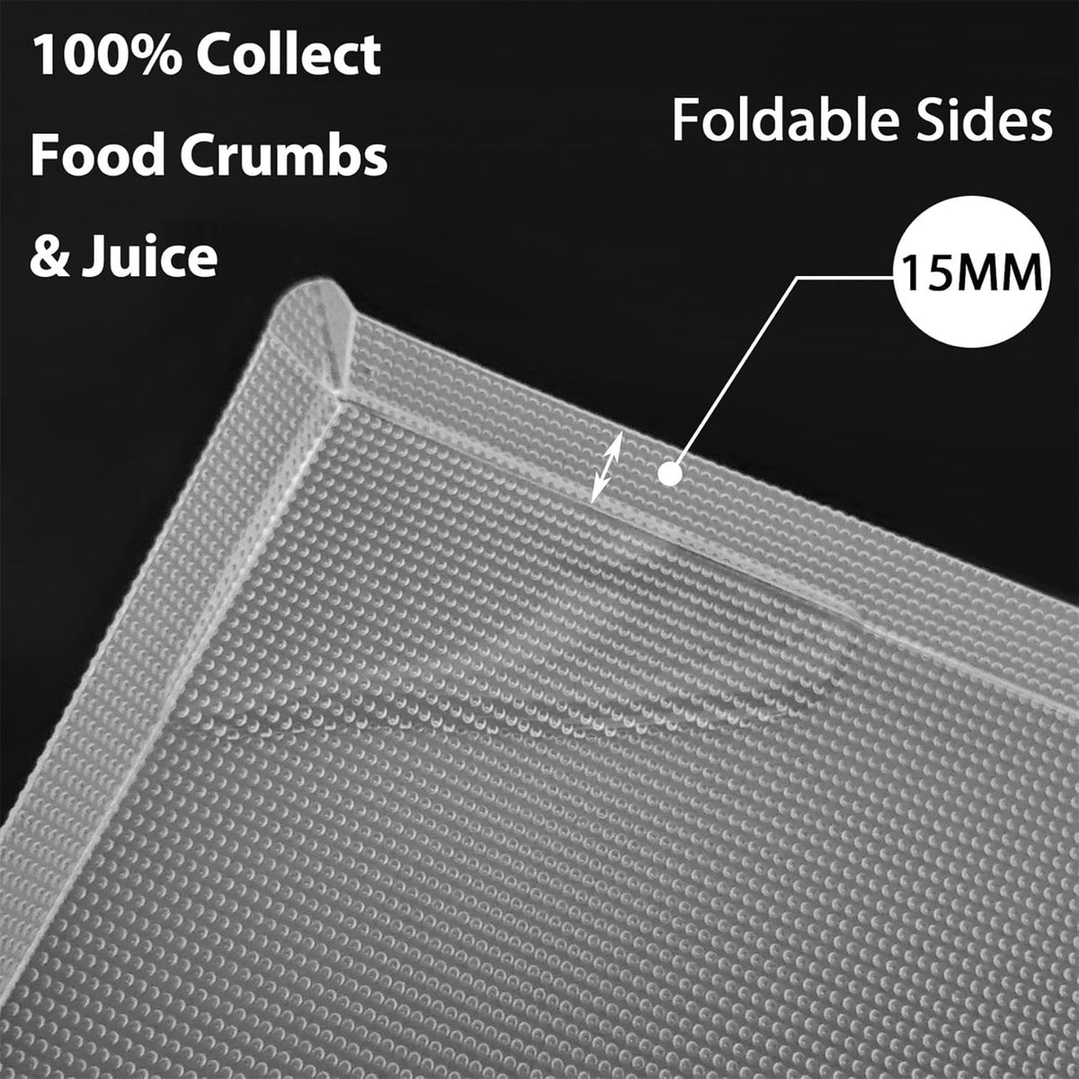 WK Flexible Plastic Cutting Boards Mats with Lip, Foldable Cutting Board for Kitchen Set of 3, Clear Cutting Boards, Nonslip Cutting Mats Sheets, BPA Free, Dishwasher Safe