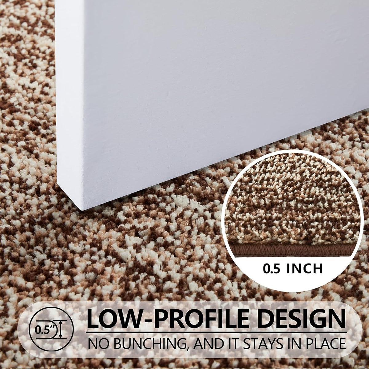 REFETONE Indoor Doormat, Front Door Mat 32"x40" Absorbent Rubber Backing Non Slip Door Mats, Washable Low-Profile Inside Floor Mat Door Rugs for Entryway, Resist Dirt Mud Mat for Dogs, Coffee/Brown