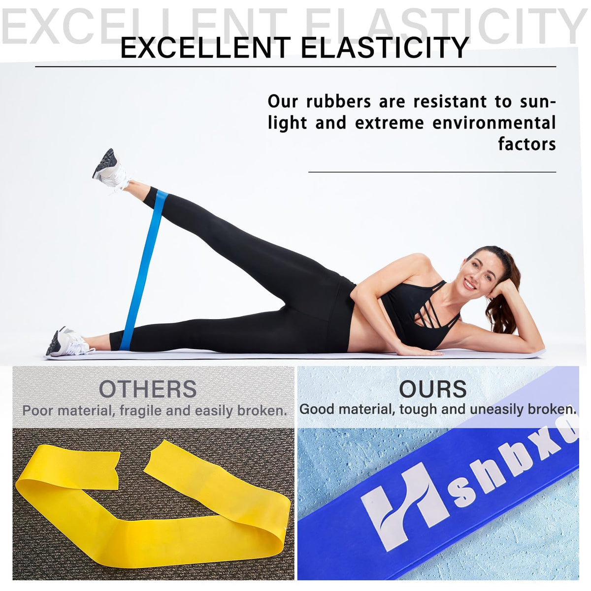 Resistance Bands Set for Physical Therapy, Rehab, Yoga and Pilates