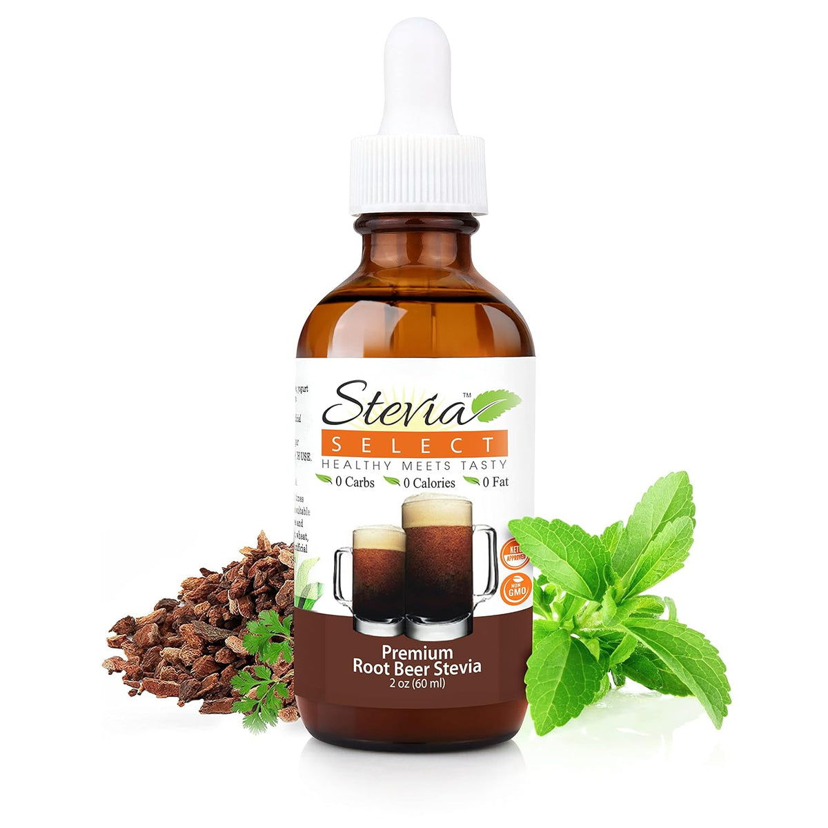 Stevia Select Root Beer Flavored Liquid Stevia – Zero Calorie Coffee, Tea, Drink & Baking Sweetener, All-Natural, No Erythritol, Keto-Friendly Sugar Alternative, 300 Servings – 2 Oz (1 Pack)