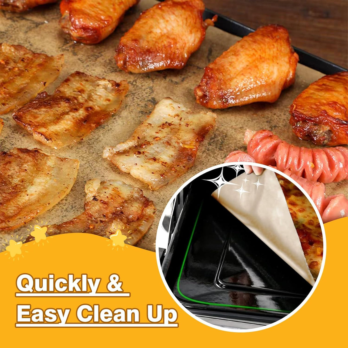 Air Fryer Liners Disposable,100PCS Parchment Paper Sheets Compatible with Nuwave Bravo Air Fryer Toaster Smart Oven, Air Fryer Accessories for Nuwave 12-in-1 30qt Oven