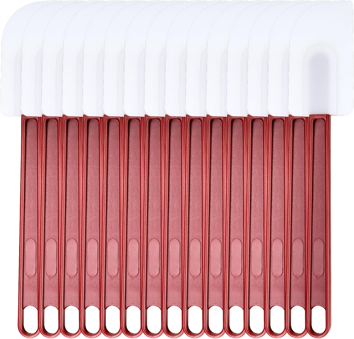 15 PCS Commercial Grade Silicone Spatulas Heat Resistant, 9.5-Inch Silicone Rubber Spatulas, Commercial Silicone Rubber Spatulas for Baking, Nonstick & BPA-Free