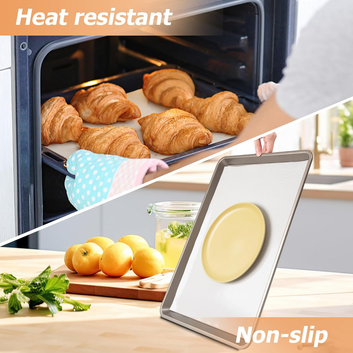 Silicone Baking Mat Roll, Non-Stick Heat Resistant Food Grade Baking Mats, Non-Slip Reusable Air Fryer Linner, Freeze Dryer Mat, Counter Mat, Oven Liner, Refrigerator Liners - 12IN x 8FT