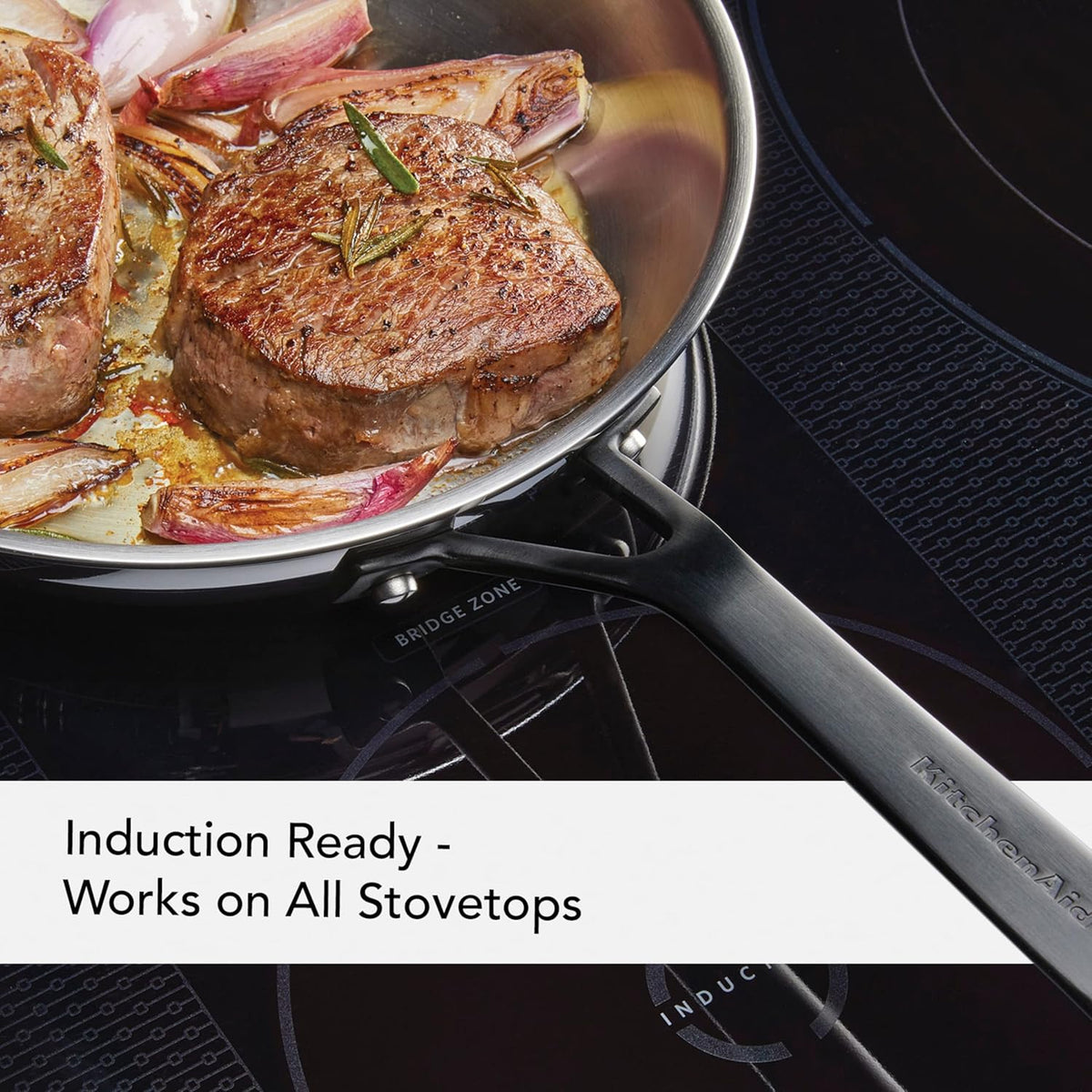 KitchenAid Polished Stainless Steel Frying Pan/Skillet, 10-Inch