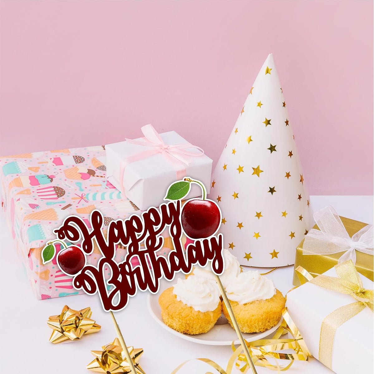 Seyal® Cherry Happy Birthday Cake Topper