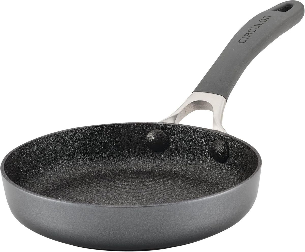 Circulon A1 Series with ScratchDefense Technology Nonstick Induction, Mini Frying Pan/Skillet, Metal Utensil Safe, 6.25 Inch Open Fry Pan - Graphite