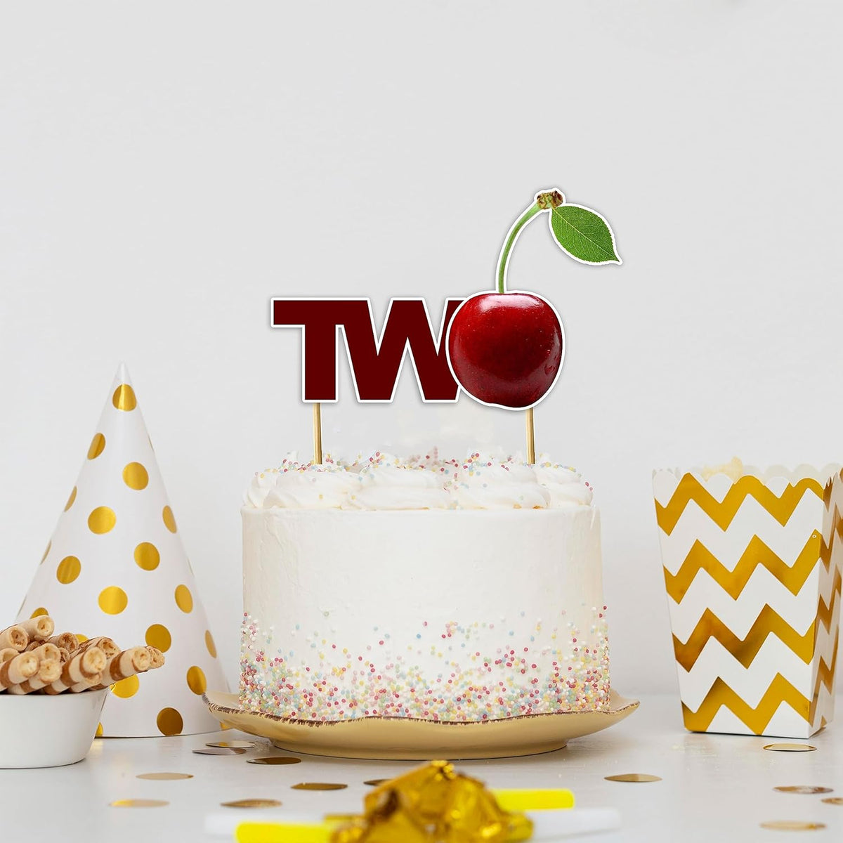 Seyal® Cherry Two Cake Topper