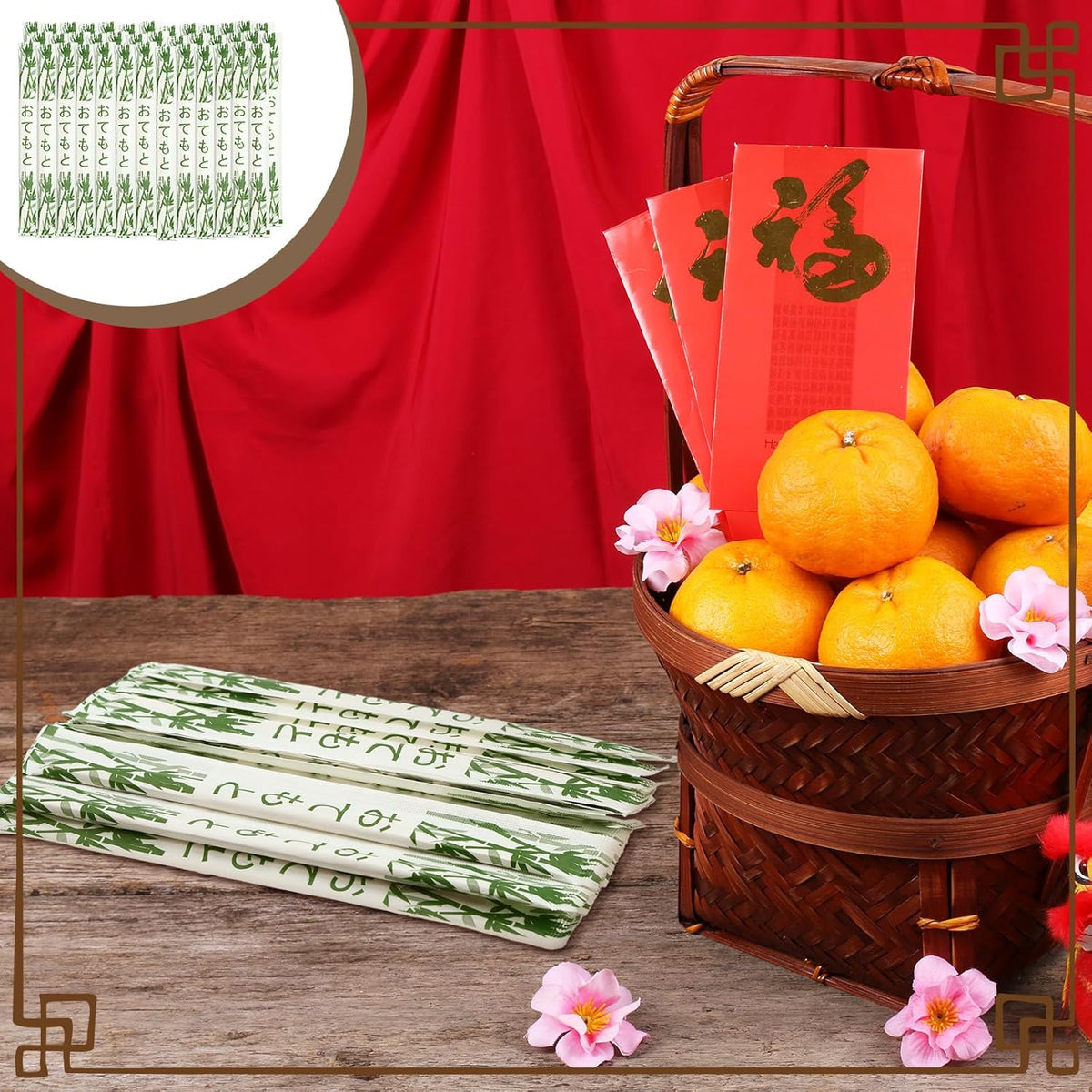 Sabary 1000 Pairs Bamboo Chopsticks Disposable Sleeved and Separated Chop Sticks Quality Chopsticks Disposable UV Treated(Bamboo)
