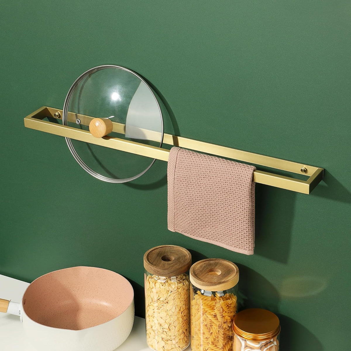 Alise Bath Towel Bar,Towel Holder Towel Rack Towel Hanger for Bathroom Wall Mount,24 Inch SUS304 Stainless Steel Towel Rail,Brushed Gold,GJF060-G