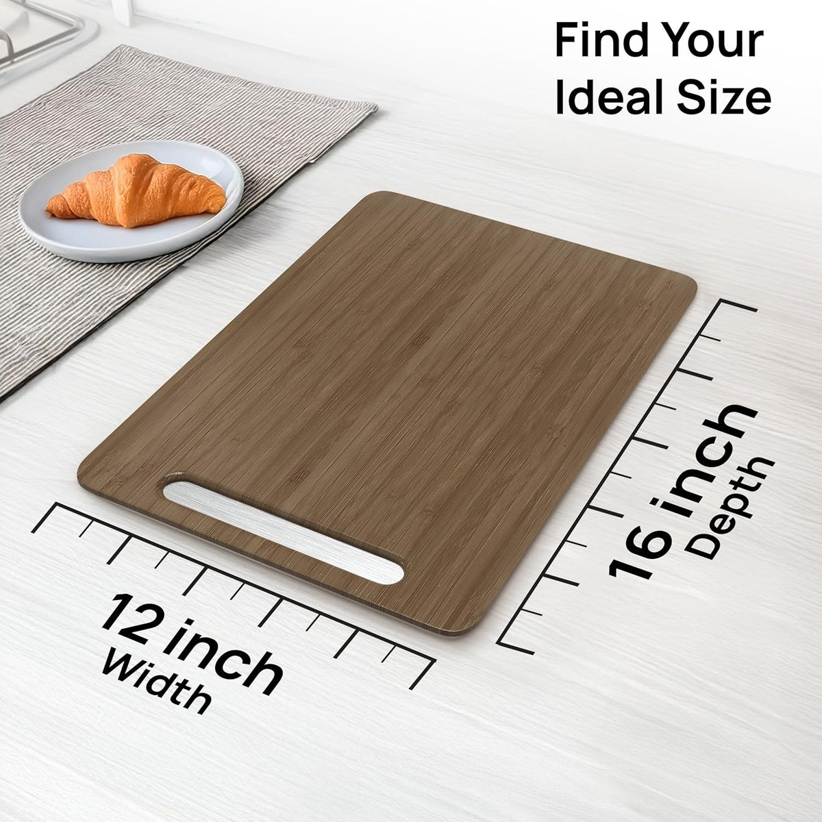 Ibyx Elegant Sliding Tray for Your Coffee Maker & Heavy Kitchen Appliances - Sturdy, Slides Easily from Under The Cabinet (Brown, 12”W x 16”D)