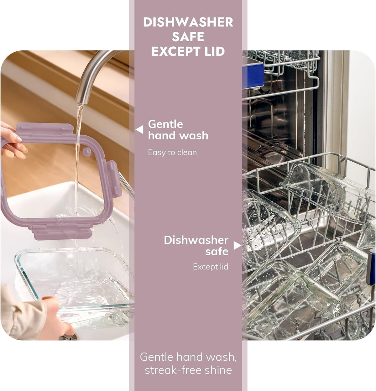 10-Pack Glass Food Storage Containers with Tempered Lids – Borosilicate, Airtight, Oven-Safe (-4°F~950°F), BPA-Free, 4.4 & 1.6 Cup, Leak-Proof, Dishwasher Safe (Pink)