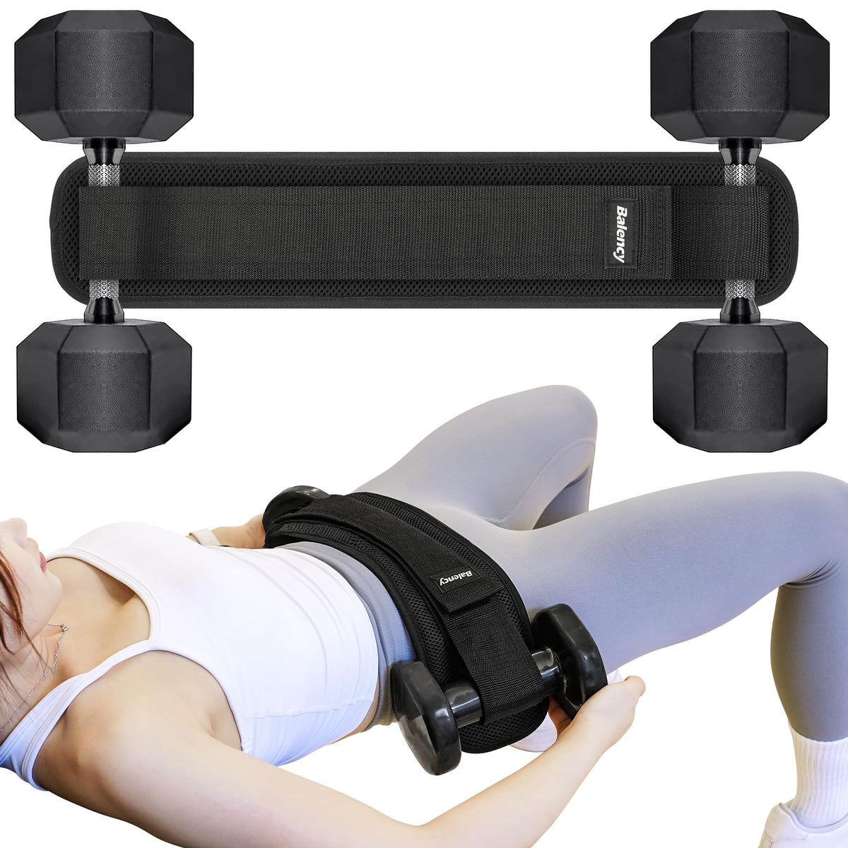 Hip Thrust Belt, Balency Hip Thrust Belt for Dumbbells Heavy
