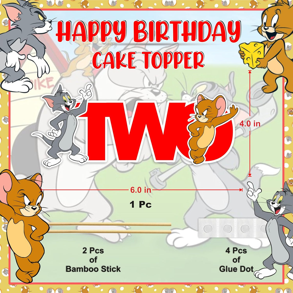 Seyal® Tom & Jery Two Cake Topper
