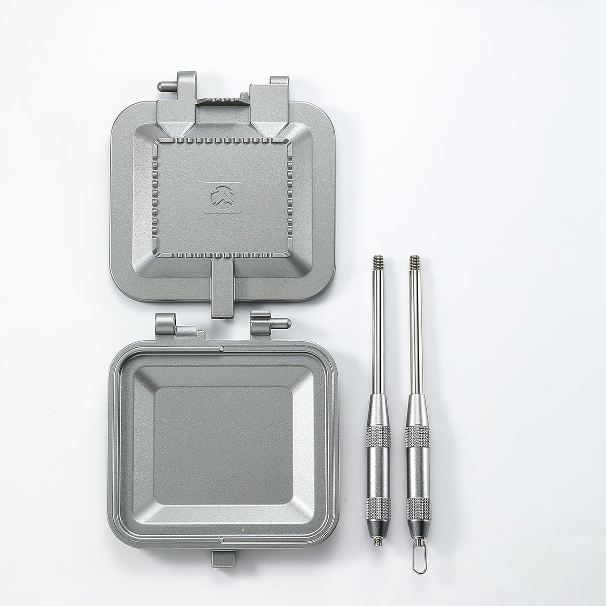 camping moon Sandwich Maker Hot Sand Single Burner Gas Fire Open Fire Compact Aluminum TT-1315 (Silver)