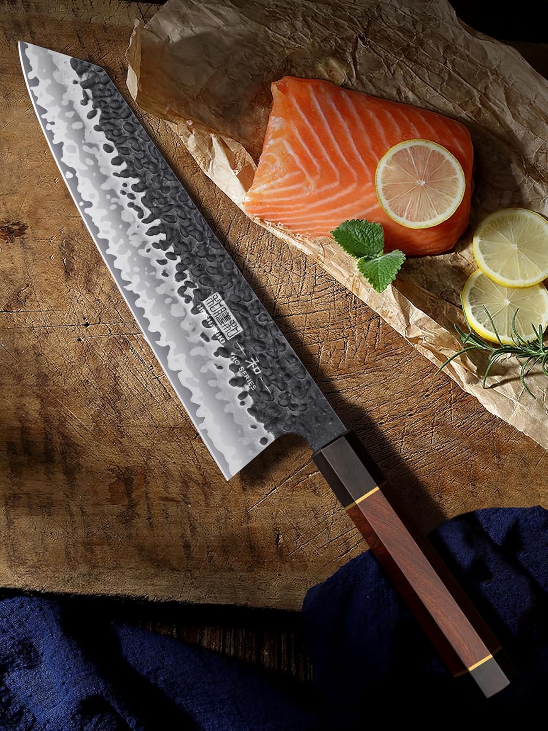 HOSHANHO 9 Inch Kiritsuke Chef Knife, Japanese Hand Forged 9 Layers 10Cr15CoMoV High Carbon Steel Kitchen Knife, Professional Chef's Knife with Ergonomic Rosewood Handle
