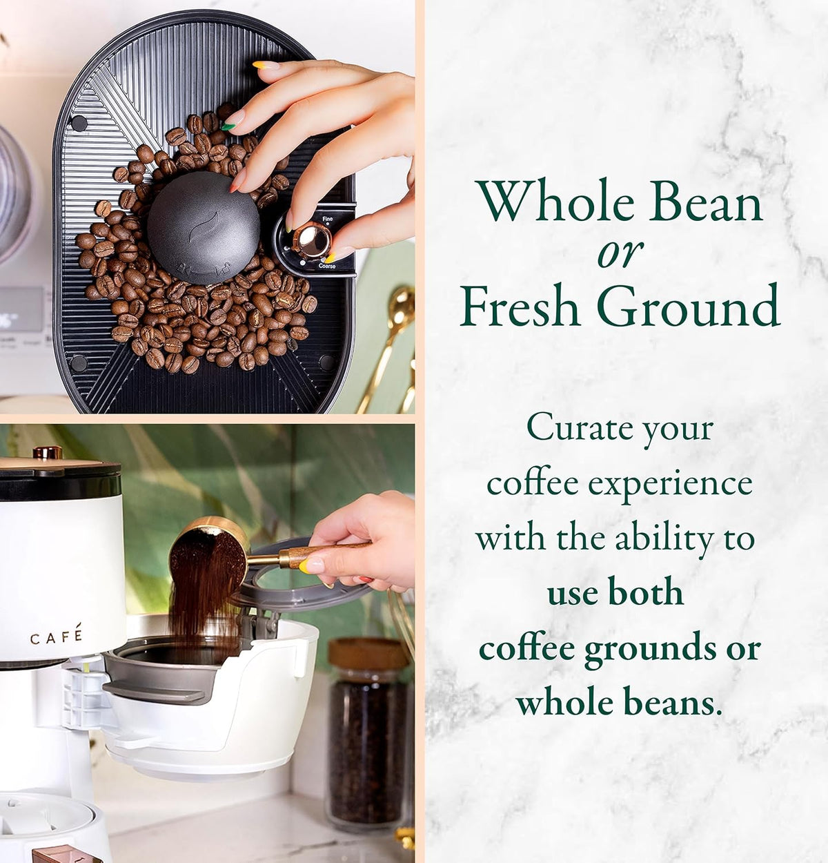 Café Specialty Grind and Brew Coffee Maker, Single-Serve Option, 10-Cup Thermal Carafe, WiFi Enabled Technology, Smart Home Kitchen Essentials, SCA Certified, Barista-Quality Brew, Stainless Steel