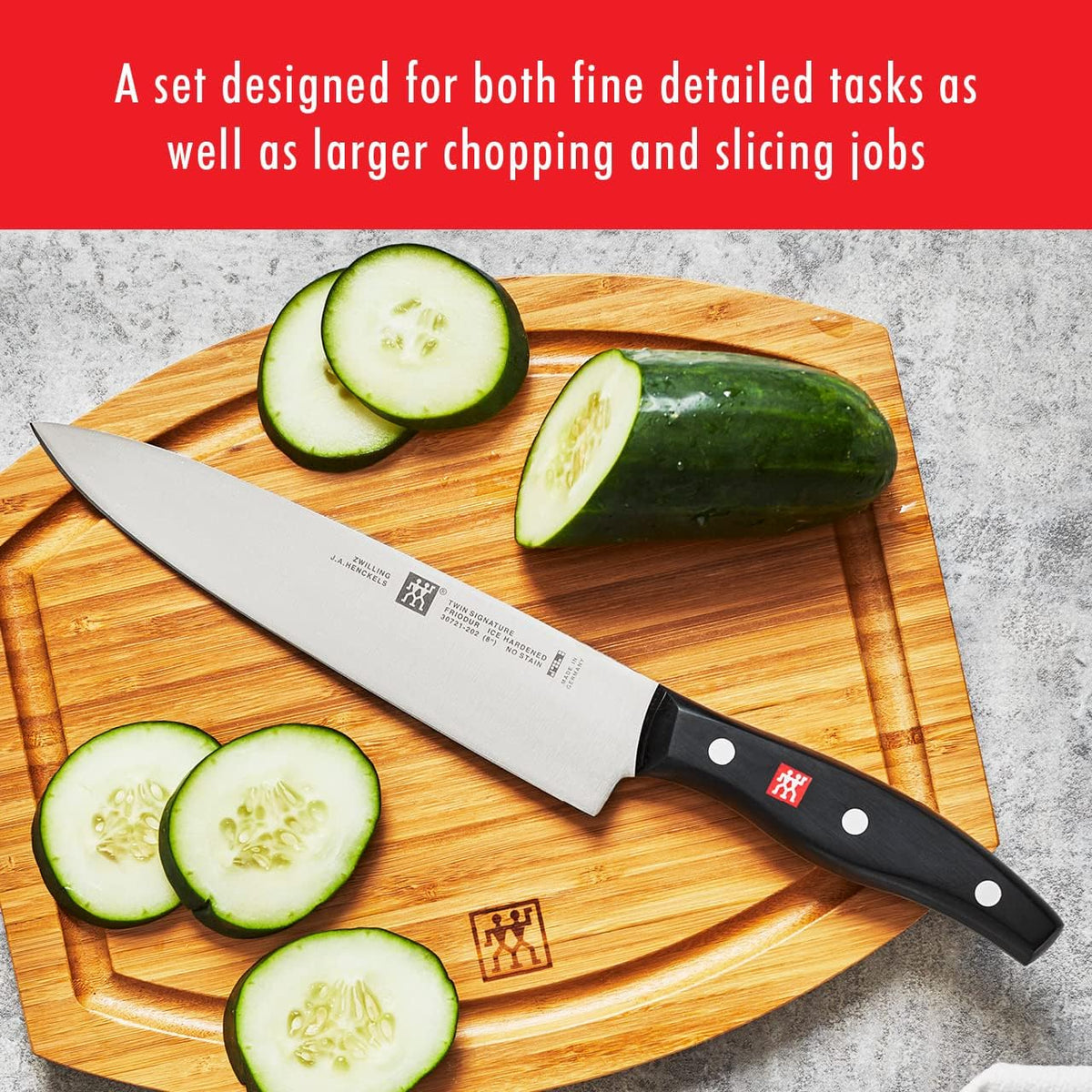 ZWILLING Twin Signature 2-Piece Razor-Sharp German Knife Set, Made in Company-Owned German Factory with Special Formula Steel perfected for almost 300 Years, Dishwasher Safe