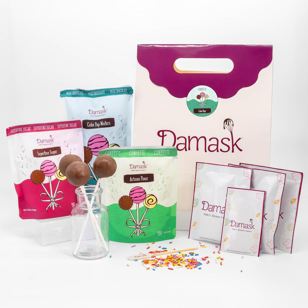Classic Confetti Cake Pop Kit - Milk Chocolate Coating