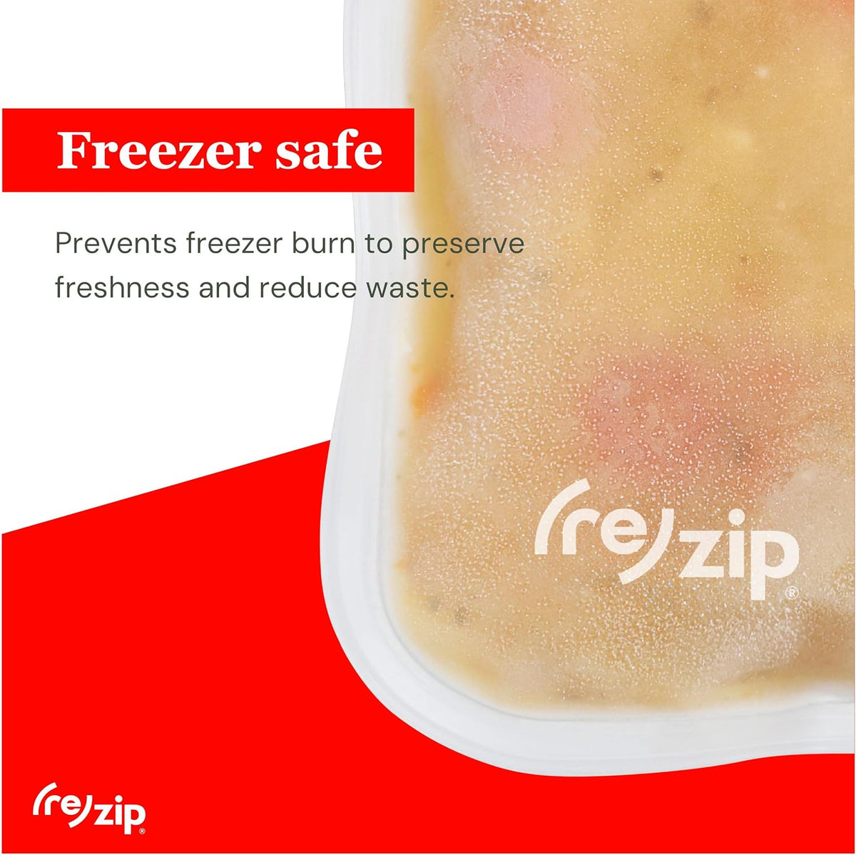 (re) zip 3-Piece Stand-Up Reusable Bag Kit | BPA-Free, Food Grade, Leakproof, Freezer and Dishwasher Safe | Quart (1), 2-Cup (1), Snack (1) | Aqua