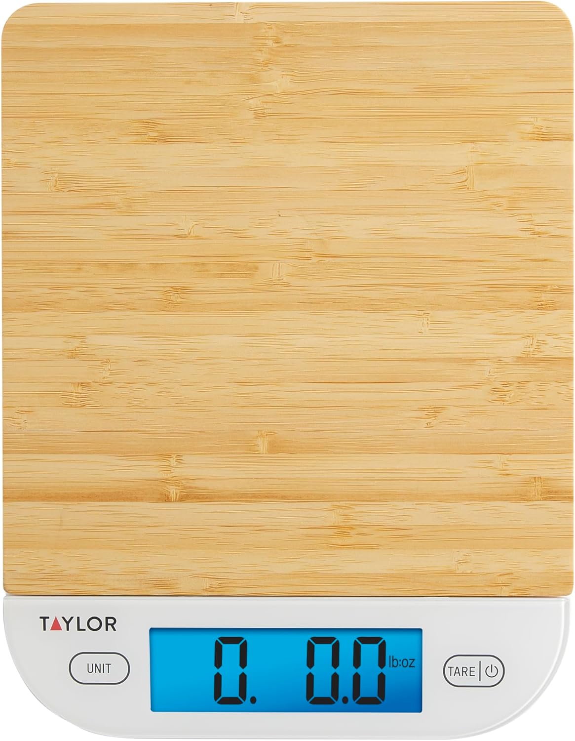 Taylor Digital Eco-Friendly Bamboo Kitchen Food Scale, 15 Pound Capacity, Natural