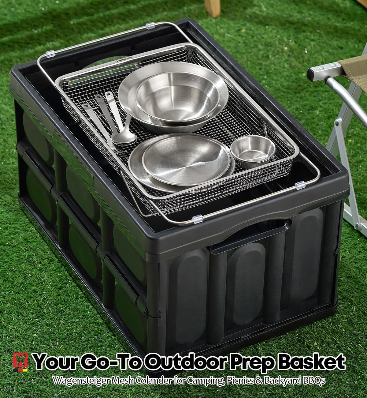 Extendable Dish Rack with Feet, Vegetable Colander Basket, Stainless Steel Dish or Silverware Drying Rack, Ultimate Kitchen Organizer Over The Sink (12.99 x 9.65 x 2.76 Inches)