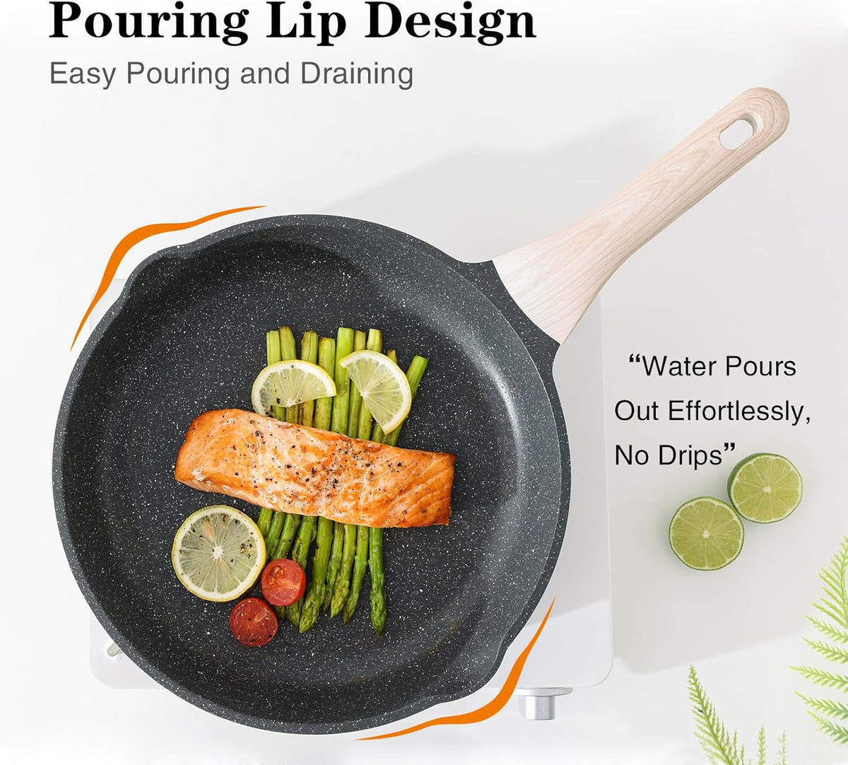 Nonstick Frying Pan Skillet, 8 Inch Small Egg Omelet Pan, Healthy and Non Toxic, Induction Compatible, PFOA Free