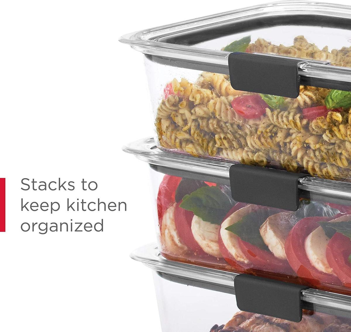 Rubbermaid Brilliance BPA-Free Airtight Food Storage Containers, 24-Piece Set, Easy for Meal Prep, Lunch & Leftovers