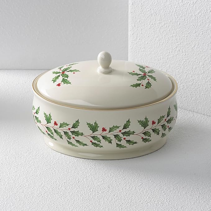 Lenox 863646 Holiday Covered Dish, Christmas Theme