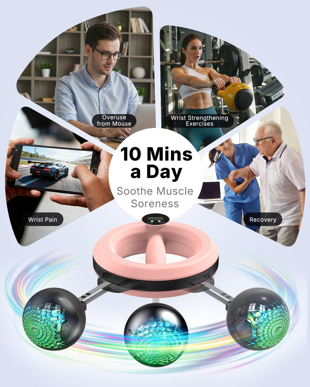 MERACH Infinity Hoop Arm Trainer, Rotating Wrist and Forearm Trainer