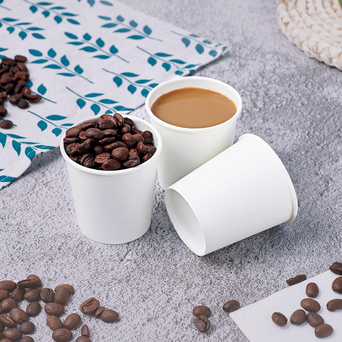 LITOPAK 480 Pack 5 oz Disposable Paper Cups, Disposable Mouthwash Cups, Small Disposable Cups, Mini Paper Cups for Parties, Picnics, Barbecues, Travel and Events