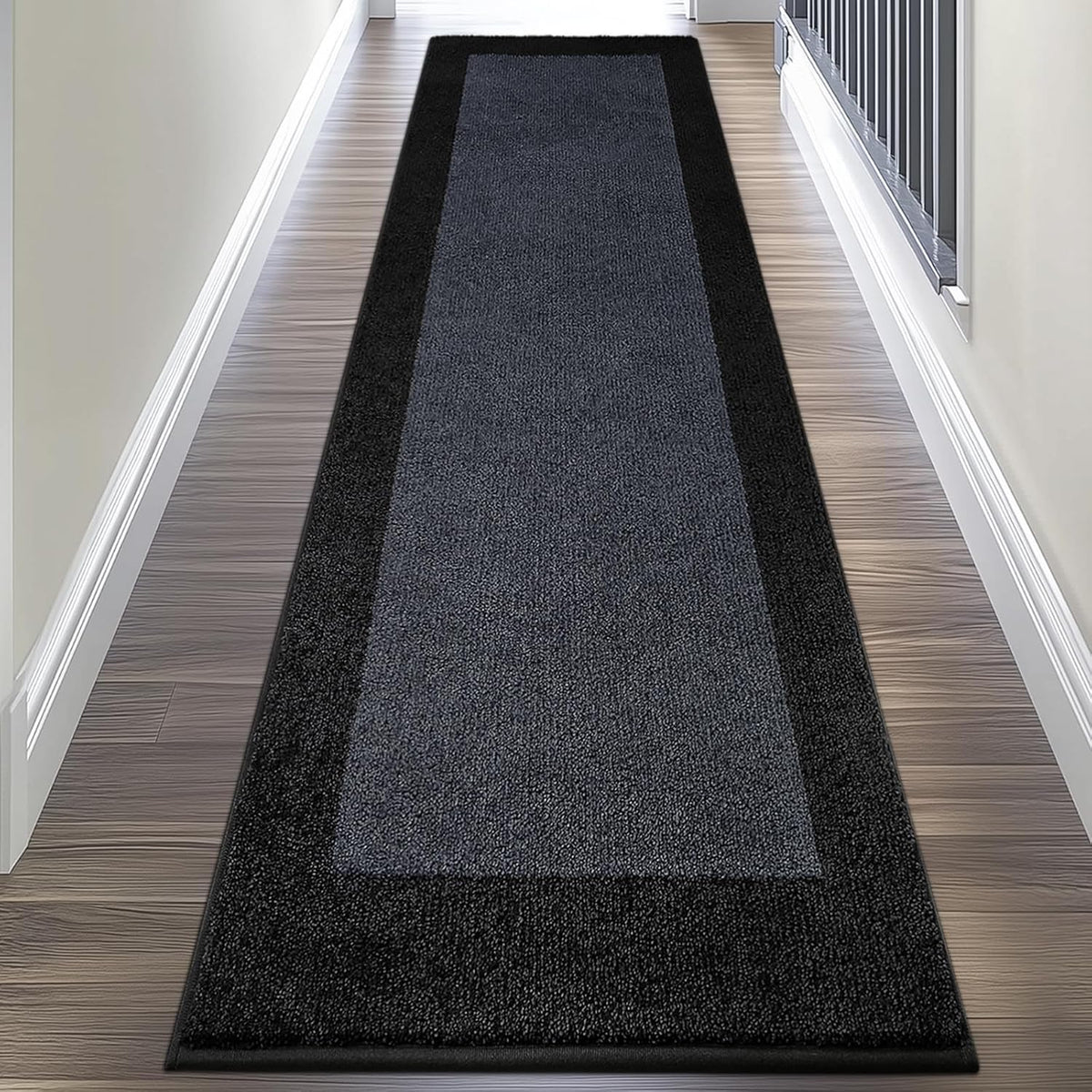 Machine Washable Kitchen Rug 24" x 96", Non Slip Kitchen Mat for Floor, Absorbent Entrance Runner Rug for Bedroom, Hallway, Bathroom, Door (Roll Packing)
